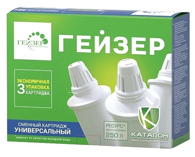 Набор сменных модулей 301 (3 шт.; универсальный) для фильтров-кувшинов Гейзер
