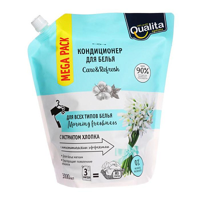 Кондиционер для белья QUALITA MORNING FRESHNESS 3000мл не марка 