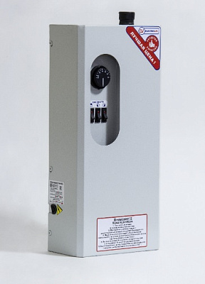 Котел электрический 3 кВт, 25 кв.м., клавиш., нижний вход, "ElectroVel" ЭВПМ-3 
