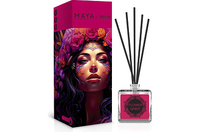  Аромадиффузор MAYA "FLOWER SPIRIT", роза, пион, лотос, 50 мл не марка
