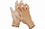 Перчатки GRINDA садовые, прозрачное PU покрытие, 13 класс вязки, коричневые, размер L