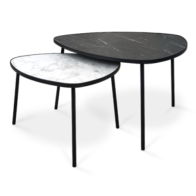 792614477 Комплект столиков LAKSI РУТА черный матовый-сабия-креатель