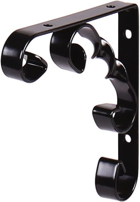 L7404BL Кронштейн орнаментал 100мм ЧЕРНЫЙ