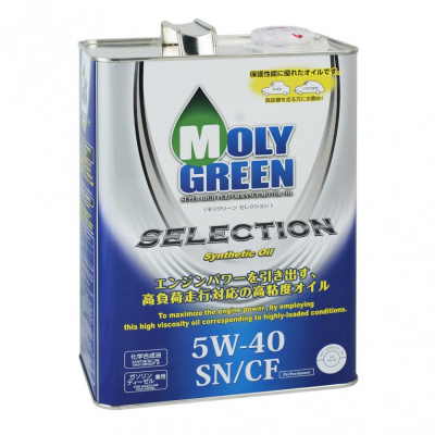 470089 Масло моторное 5W40 Molygreen Selection SN-CF Синтетическое 4л