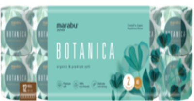Бумага туалетная Marabu Botanica 2-слойная рулон 12x40м