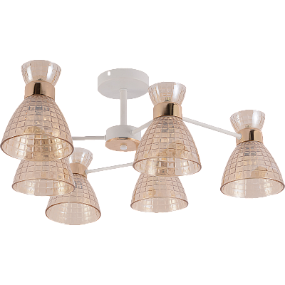 Люстра Rivoli Frances 9182-306 6хЕ27 60 Вт модерн золото 