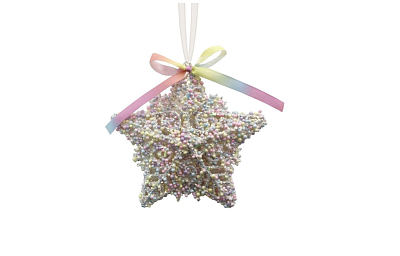 Новогоднее подвесное украшение (пенополистирол, полиэстер) 14,5x3x15см