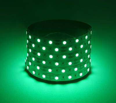 С Лента светодиодная 12В 14,4Вт/м 60Led/м IP20 зеленый LS5050 5метров ЭРА