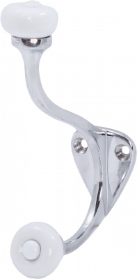 LHK208CP Крючок пальто и шапка, c керамикой, хром