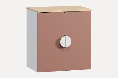 Шкаф Милна-2.5 Coral 2двери 60х40х640см  с доводчиками, цвет: корал (к-т из 3)