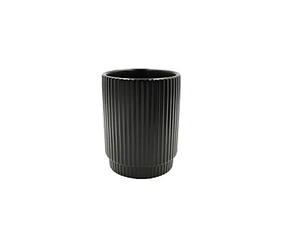 Стакан для зубных щеток 8,3х9,5 см BREVITA   цвет BLACK