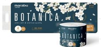 Бумага туалетная Marabu Botanica 4-слойная рулон 10x25.5 м