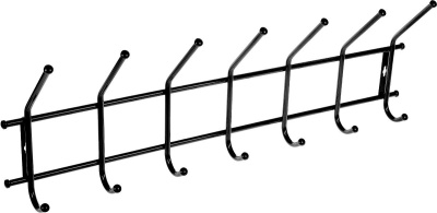 1207 Вешалка для одежды 7 крючков (черный)