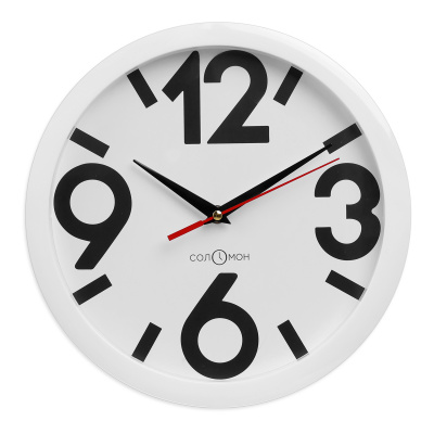 2436369 Часы настенные Классика, белый d-28 см