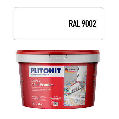 Затирка биоцидная PLITONIT COLORIT Premium (0,5-13 мм) белая 2 кг.