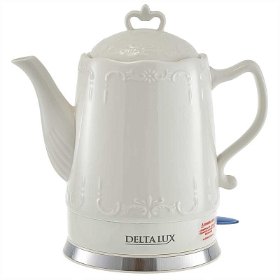 Чайник фарфоровый DELTA LUX DL-1236 1500Вт, 1,5л