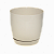 Кашпо Тоскана+подд.-круг d13; h12,5 см;1.60 л кремовый