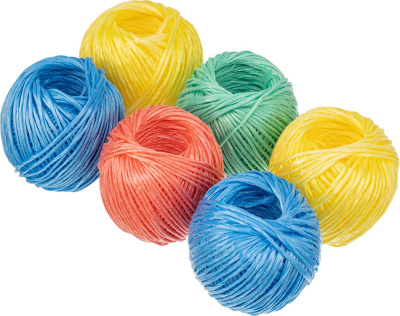93884 Набор шпагатов полипропиленовый 60м цветной