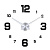 Часы-наклейка "Эндерлин"с, d-120 см, черные