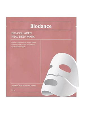 Маска ночная гидрогелевая с коллагеном BIODANCE Bio Collagen-Real Deep Mask 34г*4шт