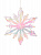 Украшение подвесное  Снежинка 11,5*5,2*9,5см