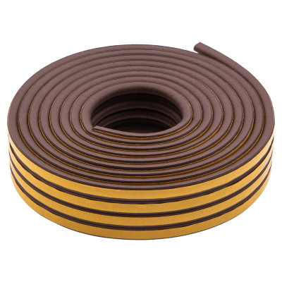 Уплотнитель, 12 м, профиль Р, коричневый, Россия Сибртех