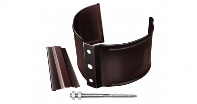 Ral8017 Держатель трубы GrandLine 90 на кирпич (шоколад)