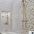Декор Belani MARBLE Gold 60х30см. цвет белый-золото