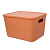 Fancy-hh101-L Корзина пластиковая для хранения Оптима, Д325 Ш245 В200, оранжевый