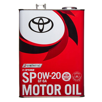 Масло моторное 0w20 Toyota Motor Oil, API SP, ILSAC GF-6A Синтетическое 4л.