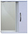 Шкаф-зеркало "Рокард 60", правое, белый, подсветка (Ш570хГ160хВ700)