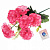 Цветы искусственные Букет Гвоздик 30см Цвет: розовый