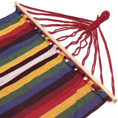 Гамак полотняный, 100х200 см, хлопок, дерево, м.н. 120 кг, 