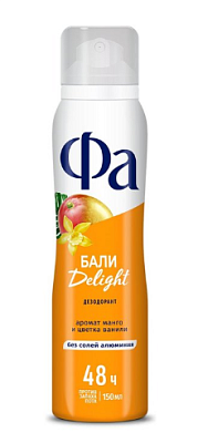 Дезодорант спрей FA Ритмы Острова Бали Delight 150мл