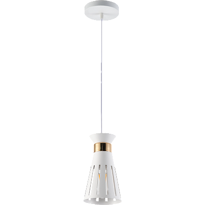 Светильник подвесной (подвес) Rivoli Angeline 5110-201 1хЕ27 60 Вт лофт-кантри белый, золотистый