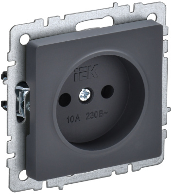 BR-R10-10-K53 Brite графит Розетка СП 1м 10А IEK