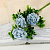 Цветы искусственные "Пион ветка" d-6 см, 36 см, голубой          