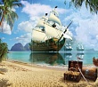 Фотообои Пиратский корабль 300х270