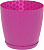 Горшок для цветов "РОТАНГ" 1,2л с поддоном Сиреневый   