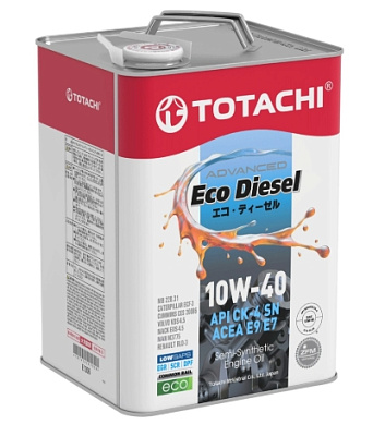 Масло моторное 10W40 TOTACHI Eco Diesel CK-4/СJ-4/SN П/Синтетика 6л