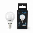 Лампа Gauss LED 9,5W 950lm E14 6500K  (шар)