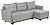 Диван-кровать угловой Киркас Malmo 90 (grey) 217х135,5х77см, цвет серый 