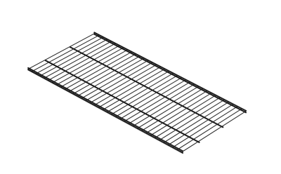 L9994BL Сеточная полка 903х406мм черный