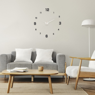 2366727 Часы-наклейка Эндерлин, d-120 см, черные инт